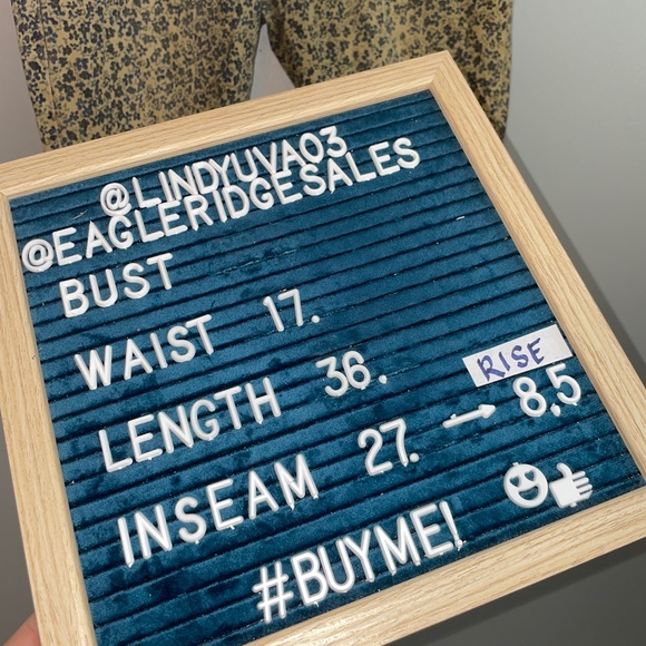 EUC Free People Mustard Yellow & Navy Floral Crop Ankle Jeans Size 31 - Picture 7 of 7